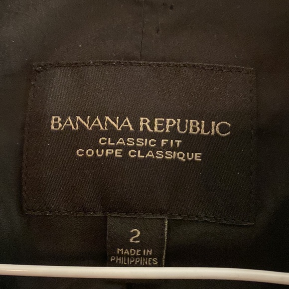 Banana Republic Classic-Fit Suit Blazer Jacket in Black EUC - Picture 4 of 5